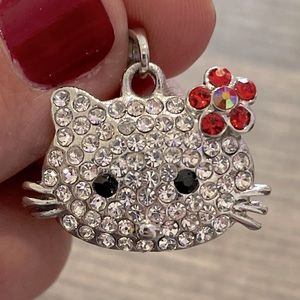 Rhinestone Hello Kitty Stainless Steel Pendant